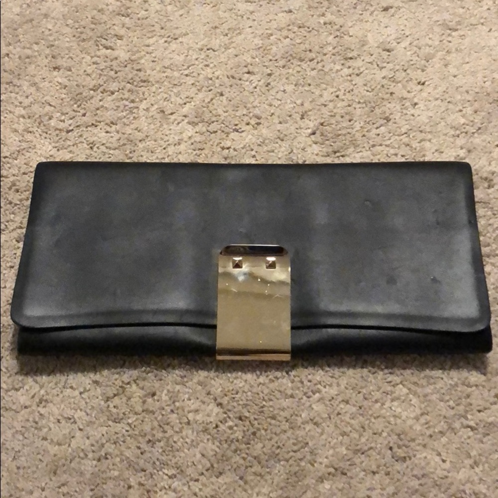 Valentino Black Leather Clutch